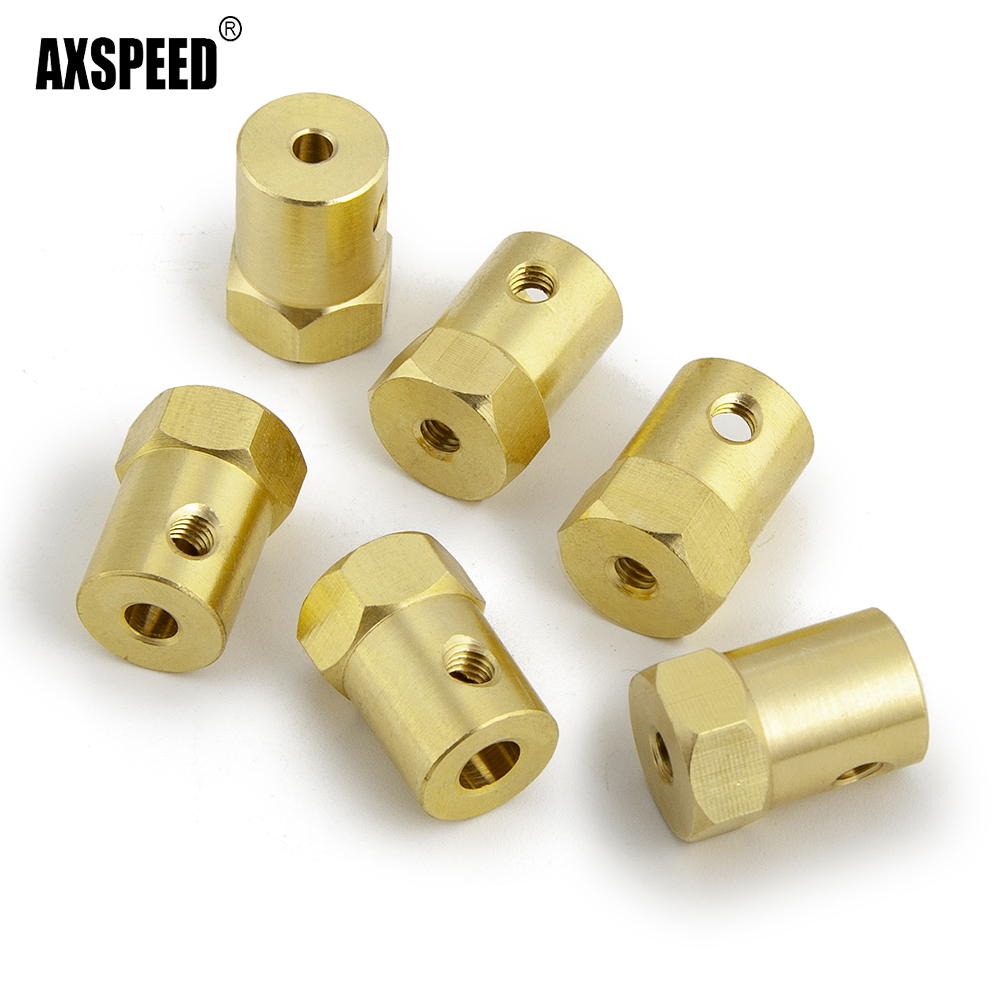 Wheel Hex Adapter - AXSPEED 1/4/10PCS 3/4/5/6/7/8/mm Messing Hex Koppeling