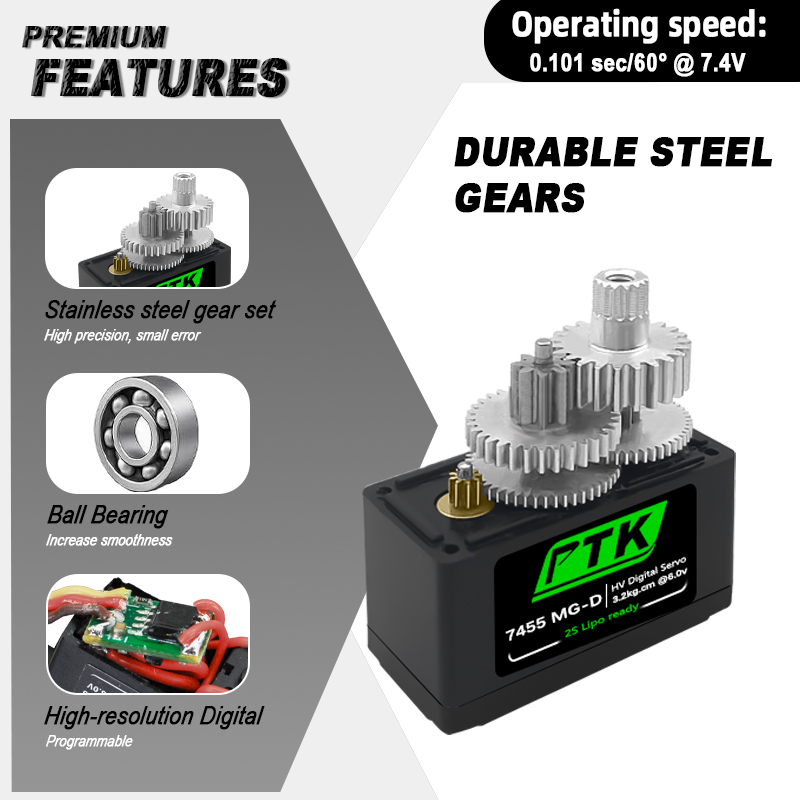 PTK 7455MG-D servo 12g Digital - Rc Hobby Model recensie en prijs