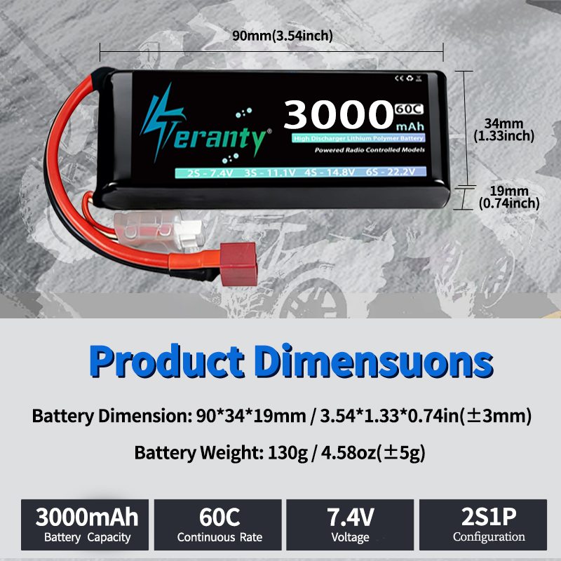 TERANTY 2S 3000mAh Lipo Batter - Rc Hobby Model recensie en prijs