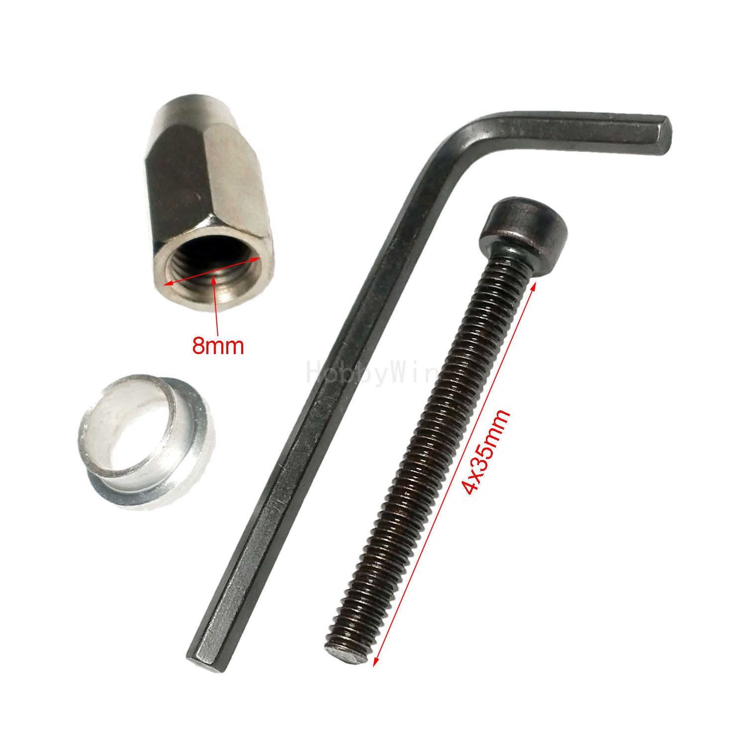 Zeskantmoer 8mm & schroef 4x25 - Rc Hobby Nut recensie en prijs