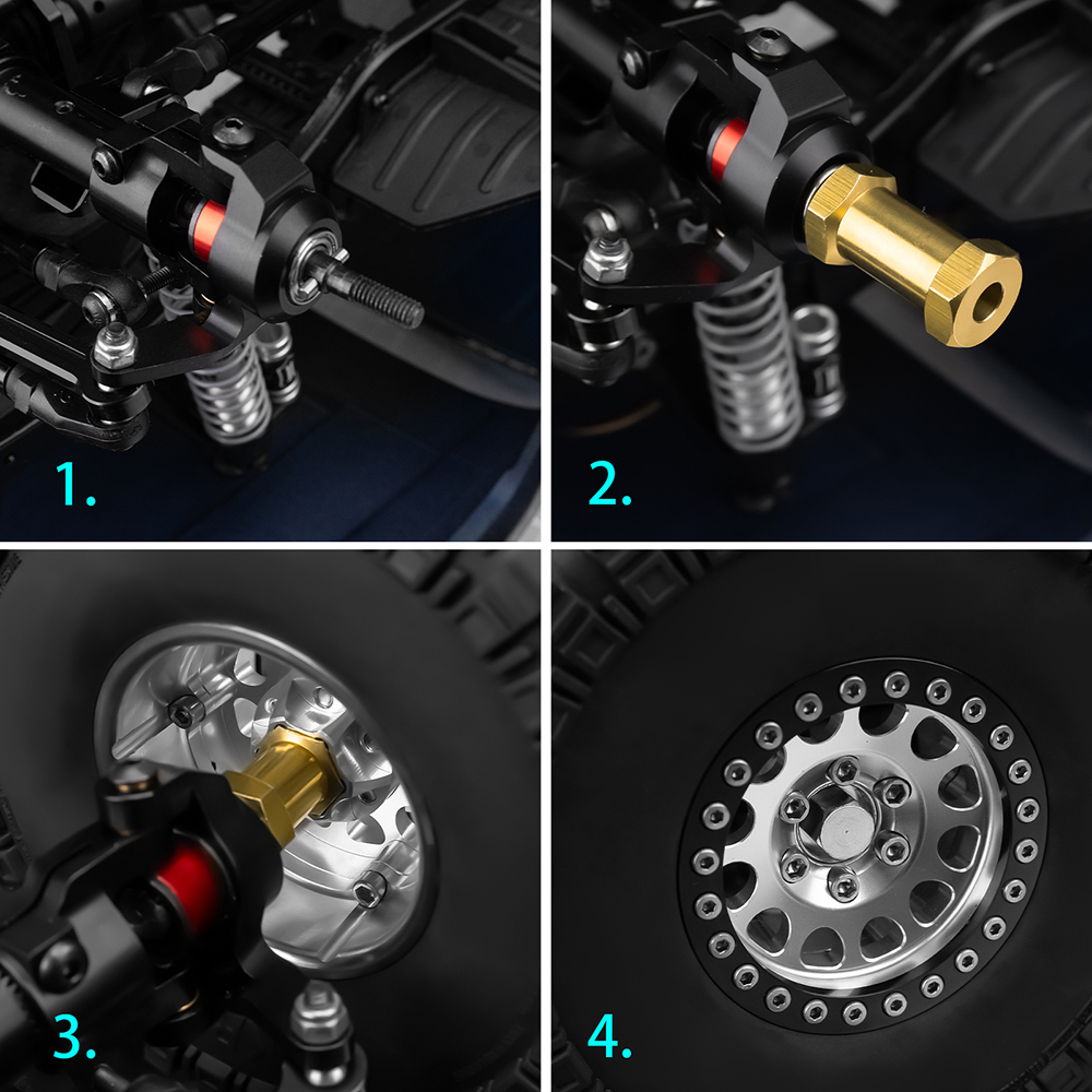 AXSPEED Messing 12/15/17/20/25 - Wheel Hex Adapter recensie en prijs