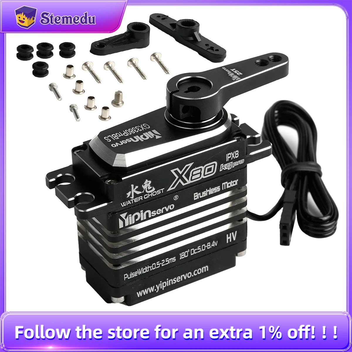 80KG digitale servomotor volle - Rc Hobby Motors recensie en prijs