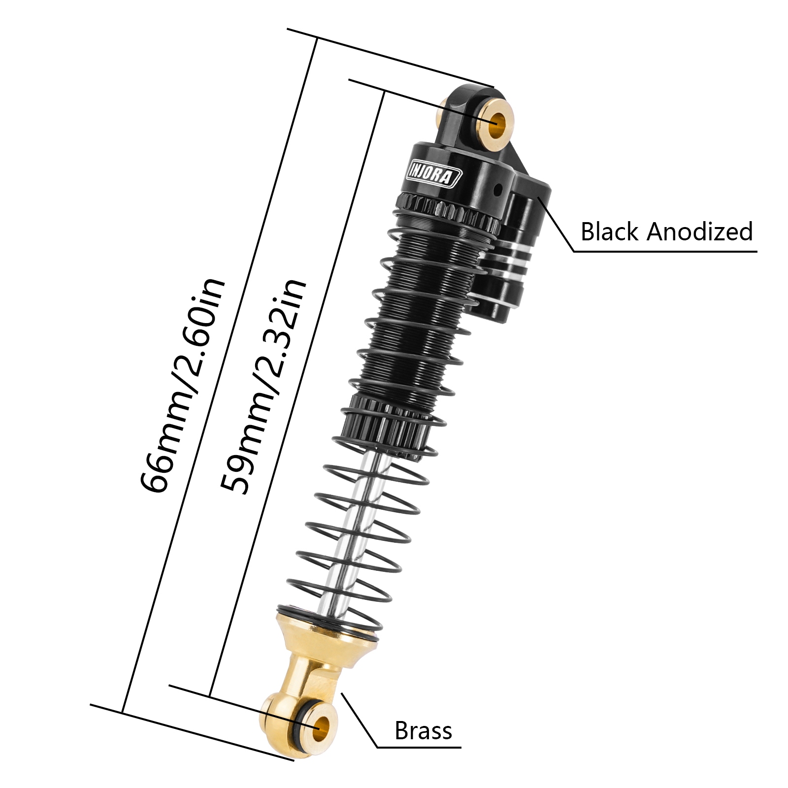 INJORA Messing & Aluminium 59M - Wheel Hex Adapter recensie en prijs