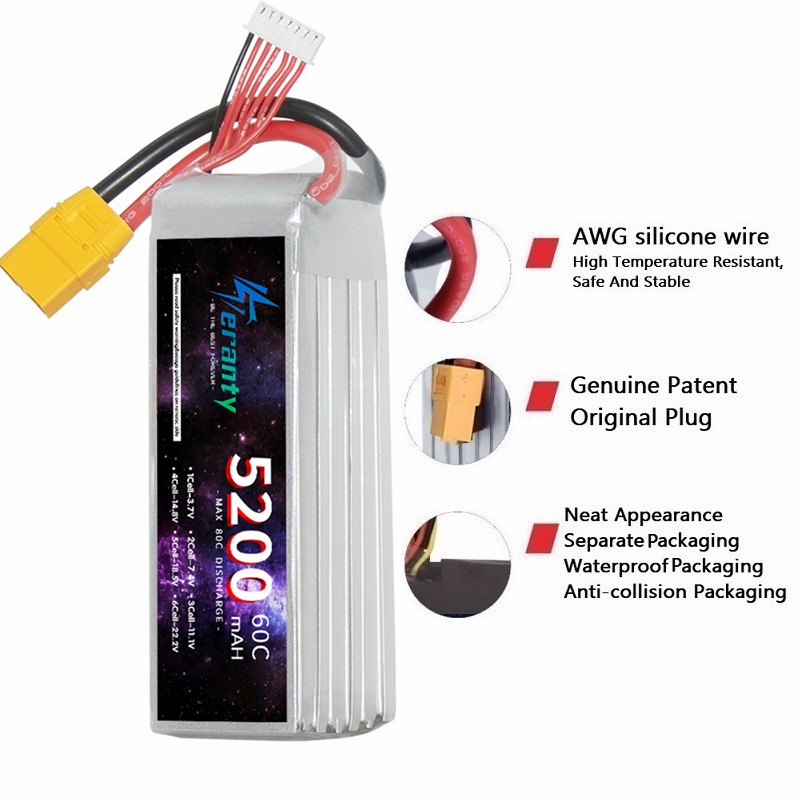 6S 5200Mah Lipo Batterij 22.2V - Rc Hobby Model recensie en prijs