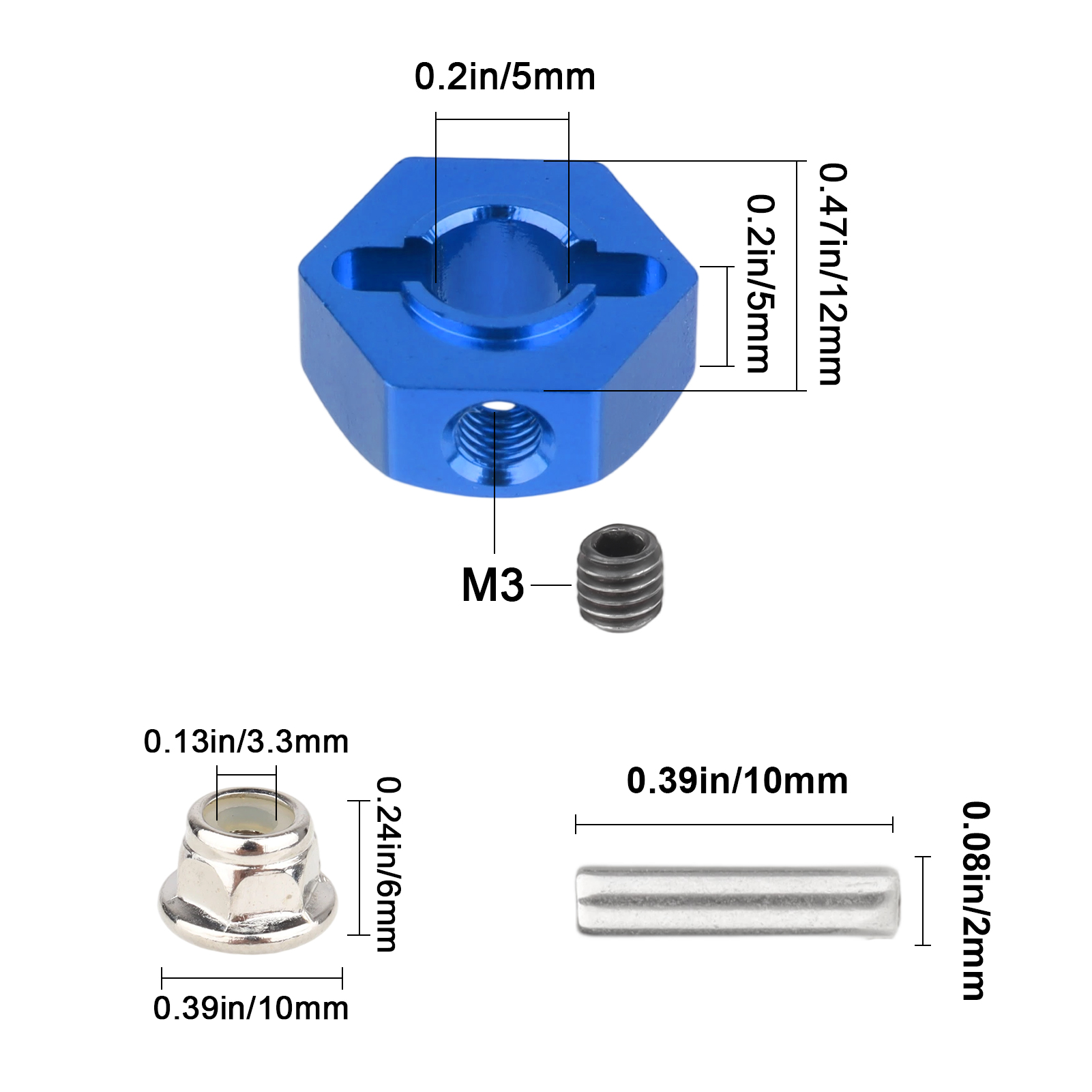 HobbyPark Upgrade 12mm Wiel He - Wheel Hex Adapter recensie en prijs