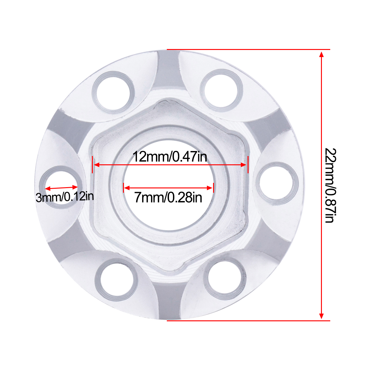 Aluminium Wiel Hex Hub 6/9/12/ - Wheel Hex Adapter recensie en prijs